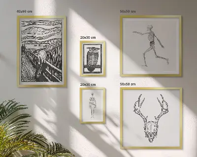 Bildergalerie-Set für die Wand surrealistische Kunst mit Natur und Mensch Motiven