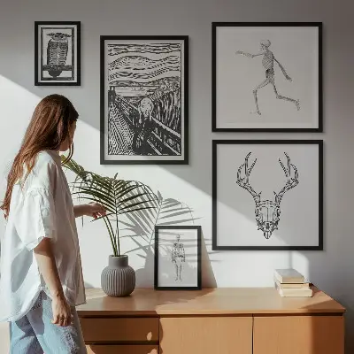 Bildergalerie-Set für die Wand surrealistische Kunst mit Natur und Mensch Motiven