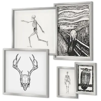 Bildergalerie-Set für die Wand surrealistische Kunst mit Natur und Mensch Motiven