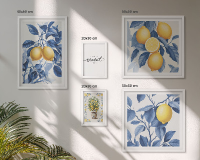 Bildergalerie-set für die wand rustikale Zitronenakzente