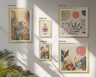 Modernes wandbilder-set Abstrakte Boho-Pflanzenmotive