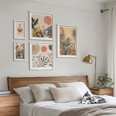 Modernes wandbilder-set Abstrakte Boho-Pflanzenmotive