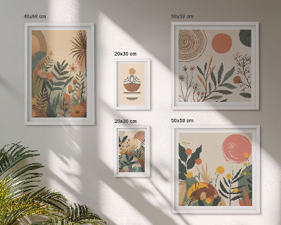 Modernes wandbilder-set Abstrakte Boho-Pflanzenmotive