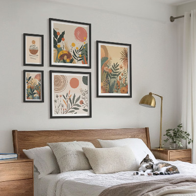 Modernes wandbilder-set Abstrakte Boho-Pflanzenmotive