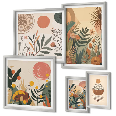 Modernes wandbilder-set Abstrakte Boho-Pflanzenmotive