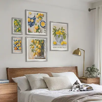 Bildergalerie-Set für die Wand mit provenzalischen Zitrusfrüchten