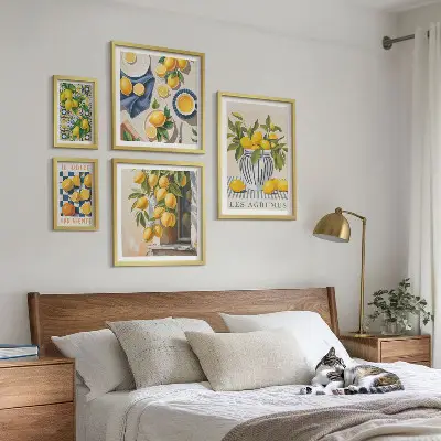 Bildergalerie-Set für die Wand mit provenzalischen Zitrusfrüchten