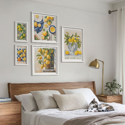 Bildergalerie-set für die wand Dekorationen aus der Provence mit Zitrusfrüchten