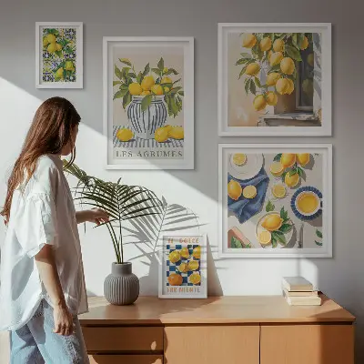 Bildergalerie-Set für die Wand mit provenzalischen Zitrusfrüchten