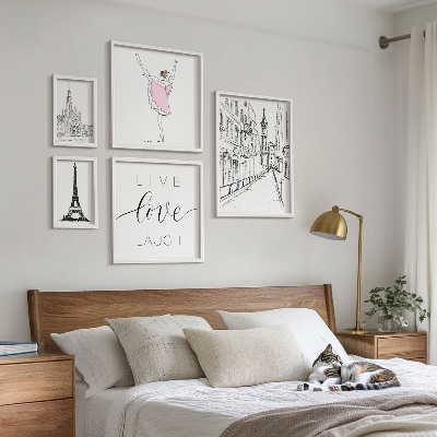 Bilderset fürs sofa Stilvolle Pariser Inspirationen