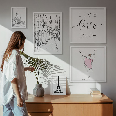 Bilderset fürs sofa Stilvolle Pariser Inspirationen