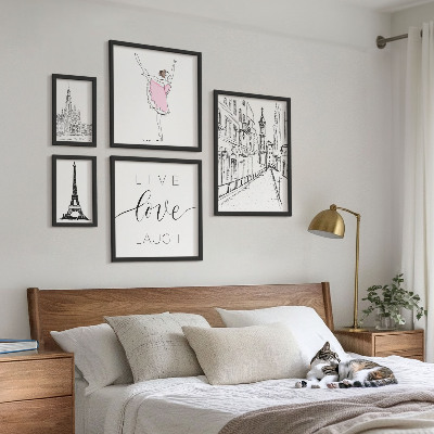 Bilderset fürs sofa Stilvolle Pariser Inspirationen