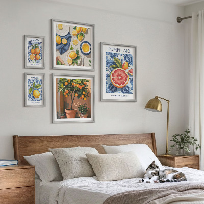 Bildergalerie-set für die wand Vintage-Dekorationen mit Zitrusmotiven