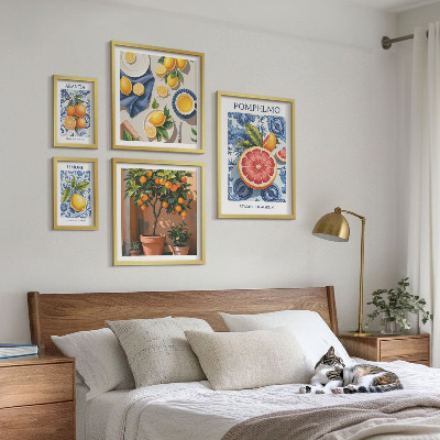 Bildergalerie-set für die wand Vintage-Dekorationen mit Zitrusmotiven