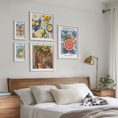 Bildergalerie-set für die wand Vintage-Dekorationen mit Zitrusmotiven