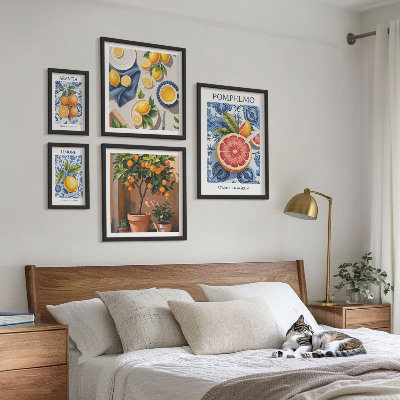 Bildergalerie-set für die wand Vintage-Dekorationen mit Zitrusmotiven