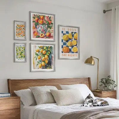 Bildergalerien-Set für die Wand Zitrus-Retro-Design für die Küche