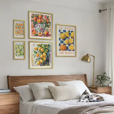 Bildergalerien-Set für die Wand Zitrus-Retro-Design für die Küche