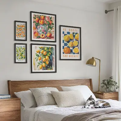 Bildergalerien-Set für die Wand Zitrus-Retro-Design für die Küche