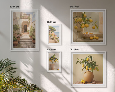 Modernes wandbilder-set Stilvolle Zitrusdekorationen