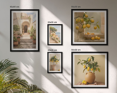 Modernes wandbilder-set Stilvolle Zitrusdekorationen