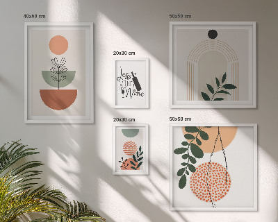 Modernes wandbilder-set Stilvolle Pflanzendekorationen