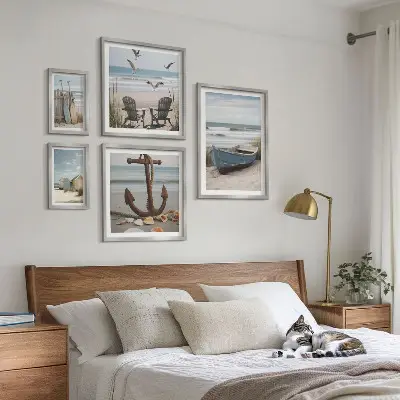 Wandbilder-Set mit Küstenatmosphäre zur Entspannung am Strand