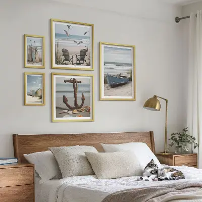 Wandbilder-Set mit Küstenatmosphäre zur Entspannung am Strand