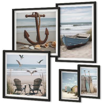 Bildergalerie-set für die wand Küstenatmosphäre, Entspannung, Strand
