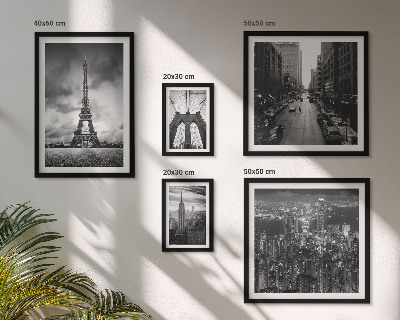 Modernes wandbilder-set Architektur-Ikonen in Schwarz-Weiß