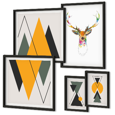 Bildergalerie-set für die wand bunte Motive im Boho-Stil