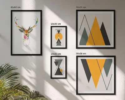 Bildergalerie-Set für die Wand mit bunten Motiven im Boho-Stil