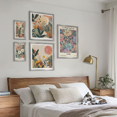 Bilderset fürs sofa Blumenmotive Paris London