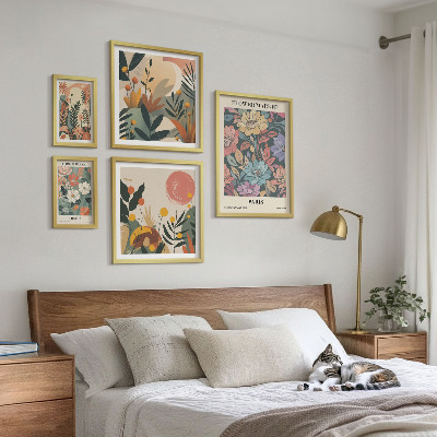Bilderset fürs sofa Blumenmotive Paris London