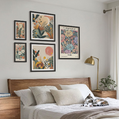 Bilderset fürs sofa Blumenmotive Paris London