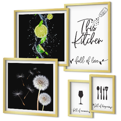 Bildergalerie-set für die wand Kücheninspirationen mit Liebe
