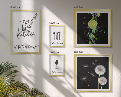 Bildergalerie-set für die wand Kücheninspirationen mit Liebe