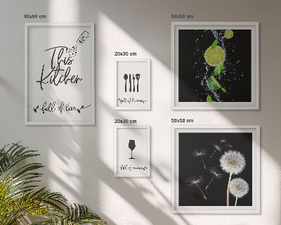 Bildergalerie-set für die wand Kücheninspirationen mit Liebe