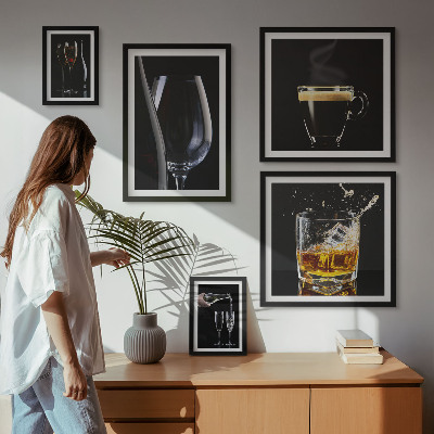 Modernes wandbilder-set Cocktails im Bar-Stil