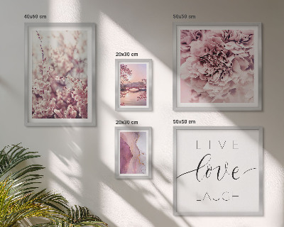 Bildergalerie-set für die wand Blumenmotive, pastellfarbene Slogans