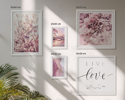 Bildergalerie-set für die wand Blumenmotive, pastellfarbene Slogans