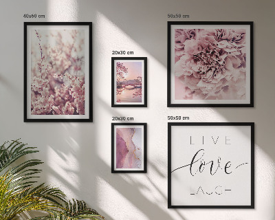 Bildergalerie-set für die wand Blumenmotive, pastellfarbene Slogans