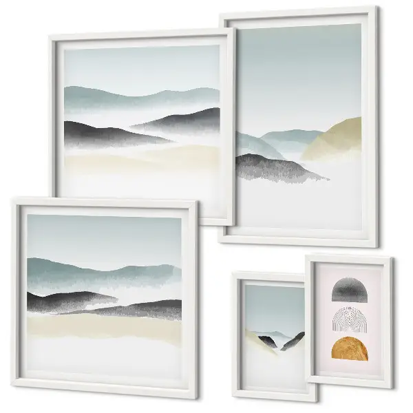Bildergalerie-Set für die Wand mit abstrakten Naturlandschaften