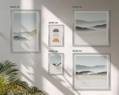 Bildergalerie-Set für die Wand mit abstrakten Naturlandschaften