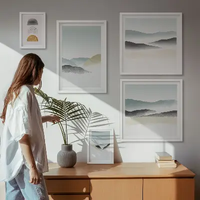 Bildergalerie-Set für die Wand mit abstrakten Naturlandschaften