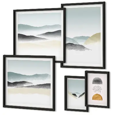 Bildergalerie-Set für die Wand mit abstrakten Naturlandschaften