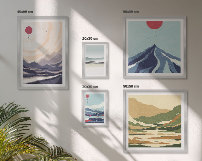 Bildergalerie-set für die wand Abstrakte Berglandschaften
