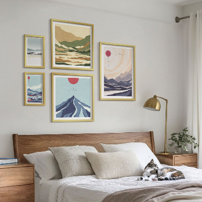 Bildergalerie-set für die wand Abstrakte Berglandschaften