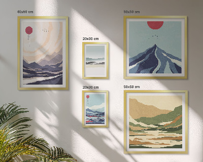 Bildergalerie-set für die wand Abstrakte Berglandschaften