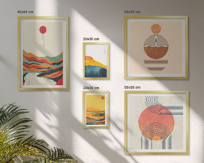 Modernes wandbilder-set Abstrakte geometrische Landschaften